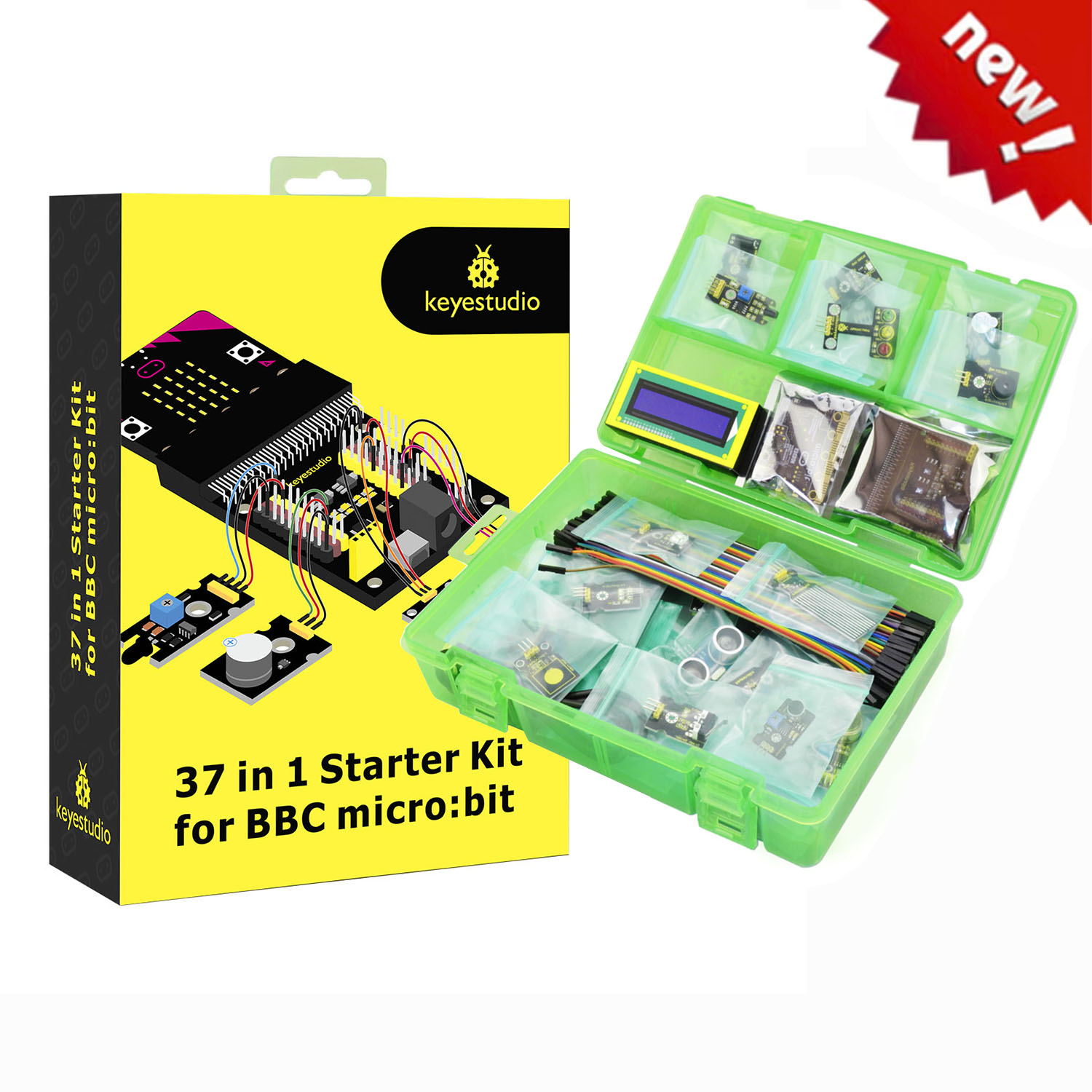 Micro Bit Stem Educational Starter Kit - Keyestudio 37 in 1 Sensors Starter